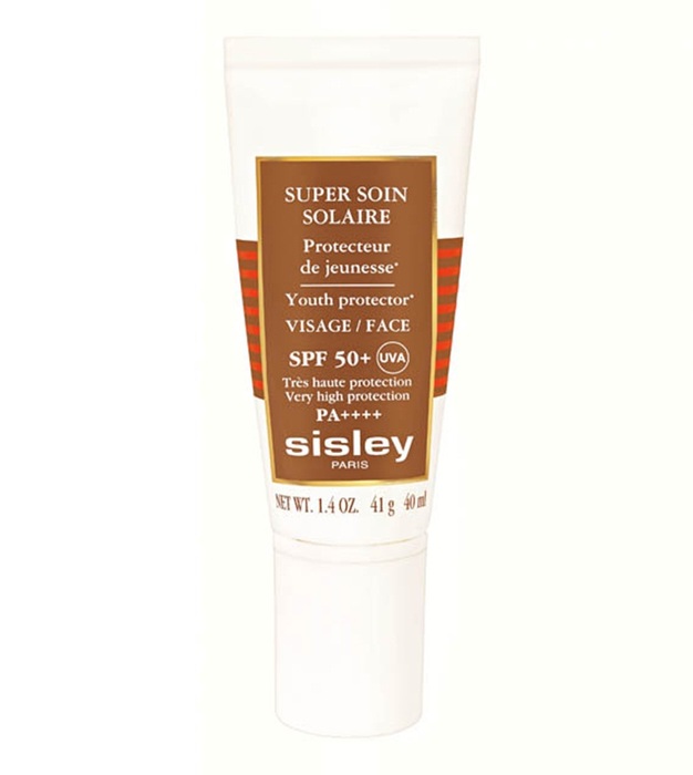 sisley御緻抗老防曬精華,寬頻防曬濾光技術,提供最佳UVA/UVB防護,搭配阿爾卑斯雪絨花萃取,強化肌膚健康力,SPF50+/PA++++,40ml,5,500元。
